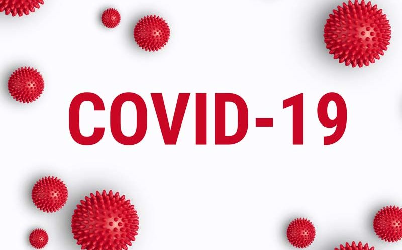 Corona-Virus. Red Covid-19 Balls